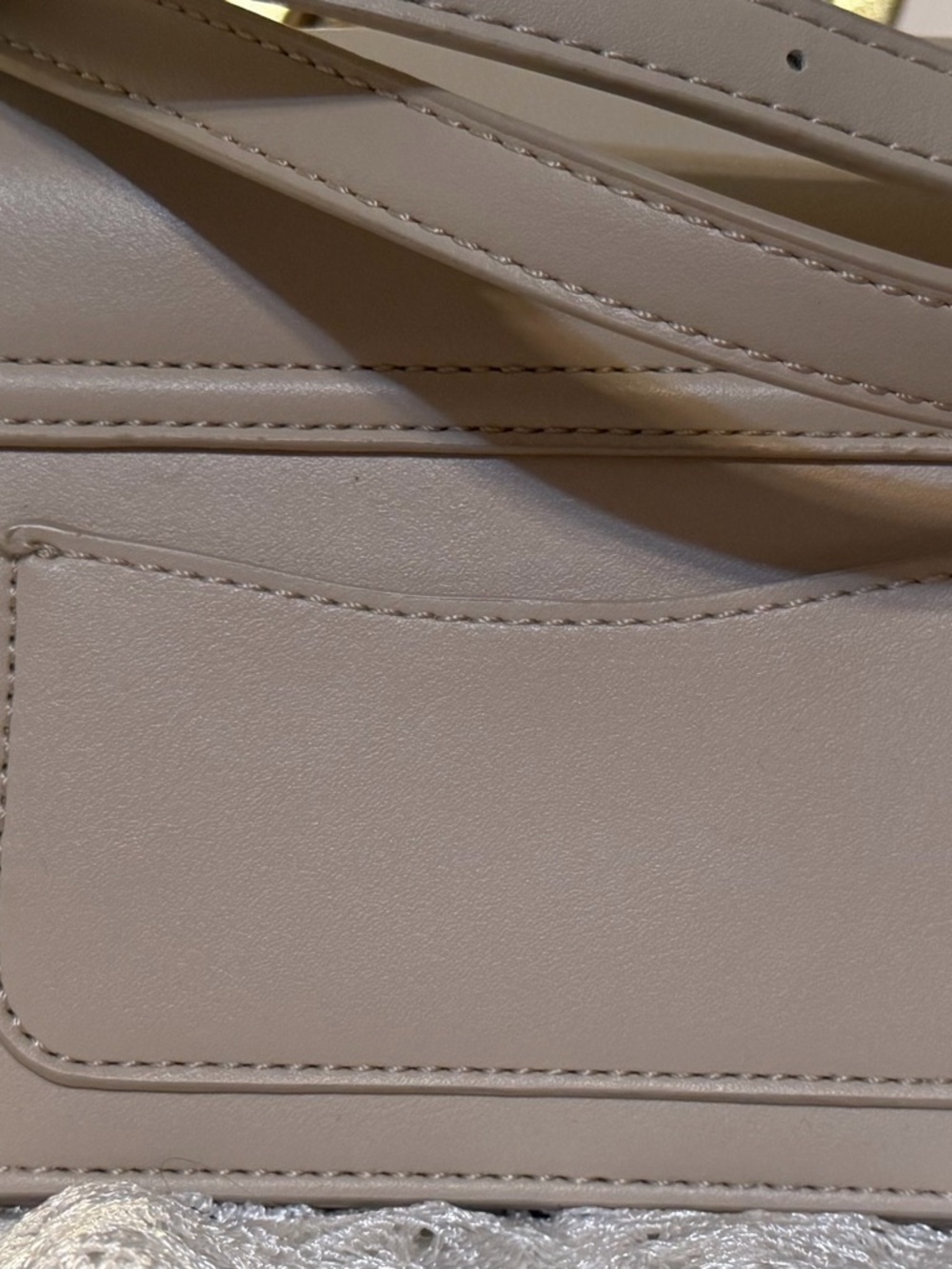 Minimalist Neutral Crossbody Bag in Beige - Picture 2 of 6